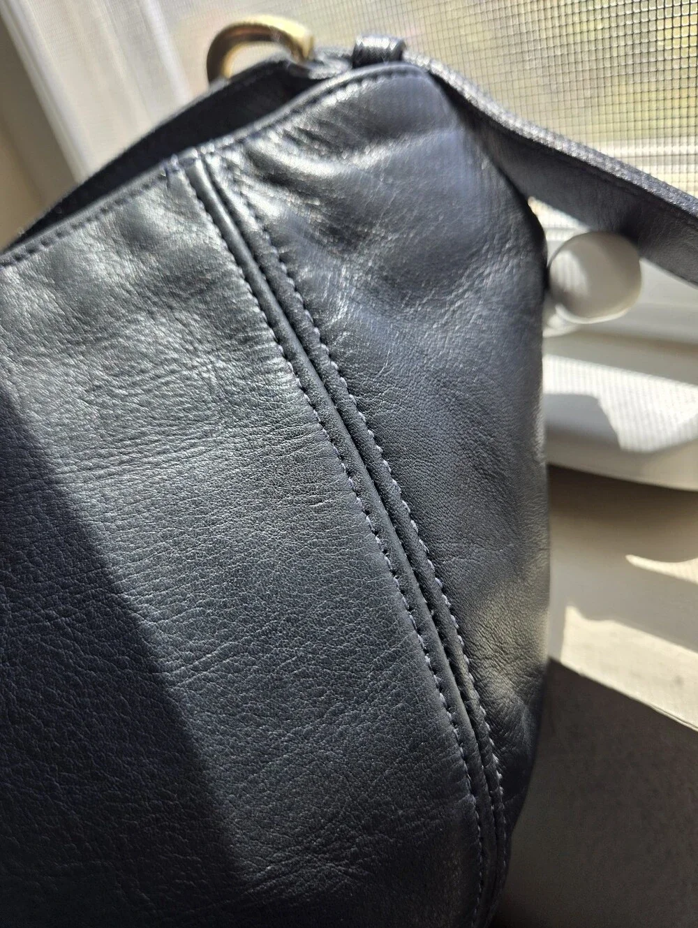 Coach Halsey 4121 Black Hobo Bag Purse Crossbody Vintage Leather Made In 1992